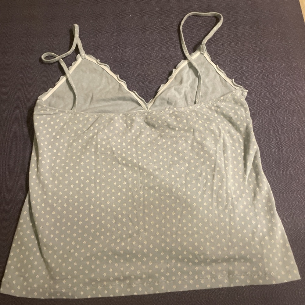 Brandy Melville Mint Green Patterned Top